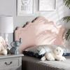 Baxton Studio Nadeen Light Pink Velvet Upholstered Twin Size Headboard 156-9339